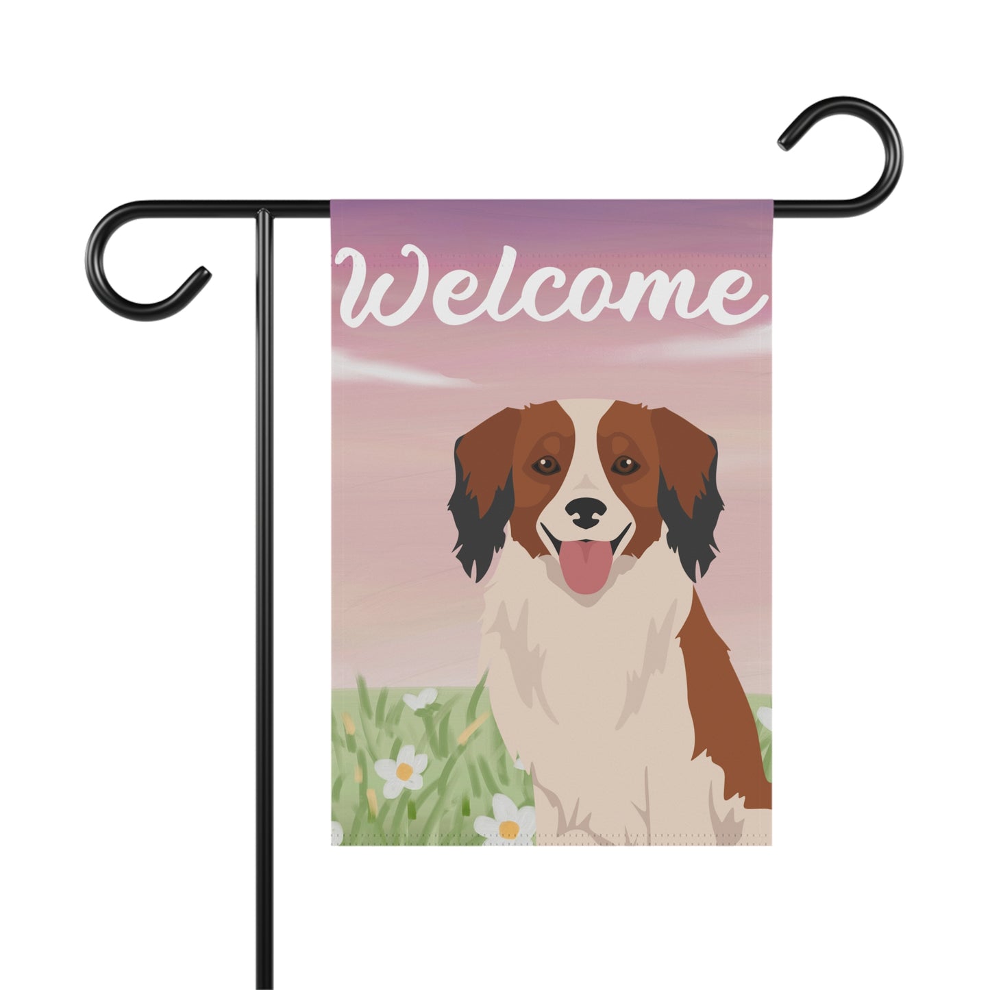 Kooikerhondje Dog Welcome Garden Flag