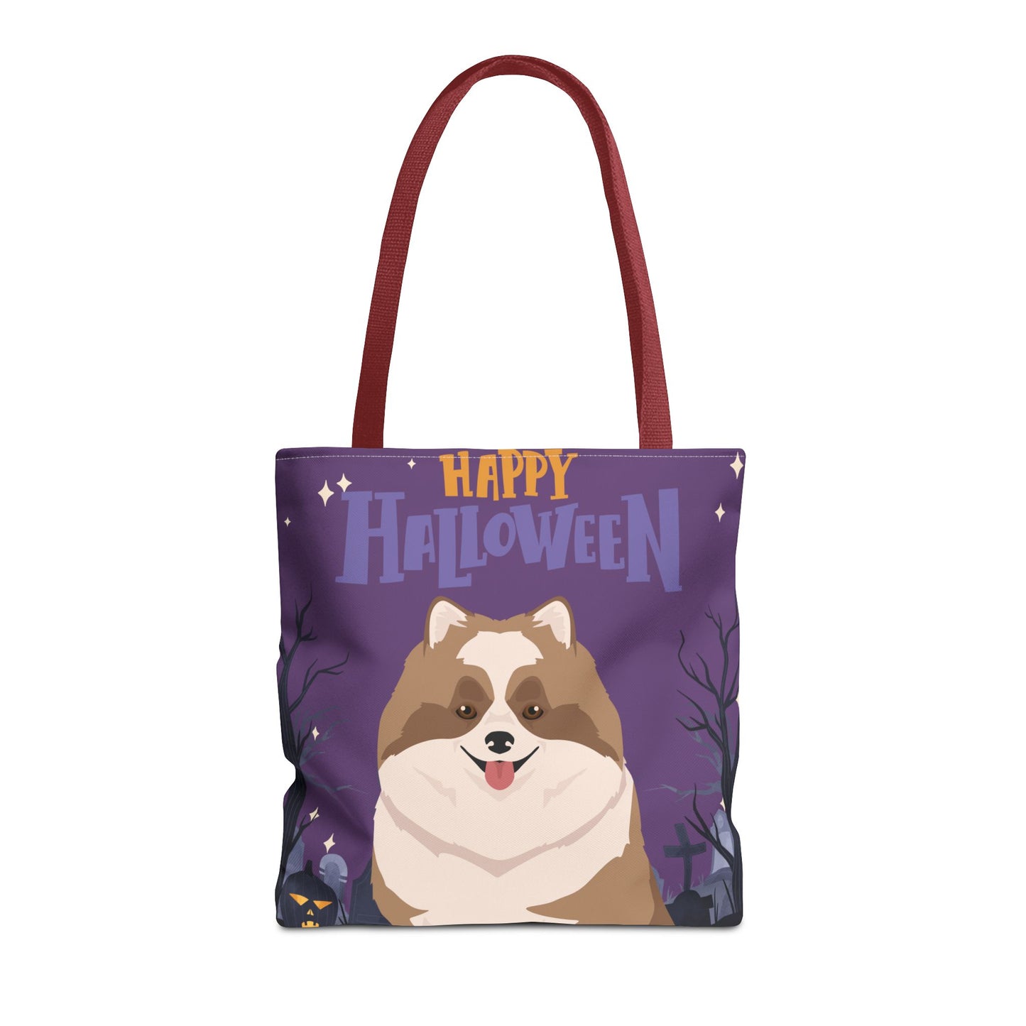 Pomeranian Dog Happy Halloween Tote Bag 16x16