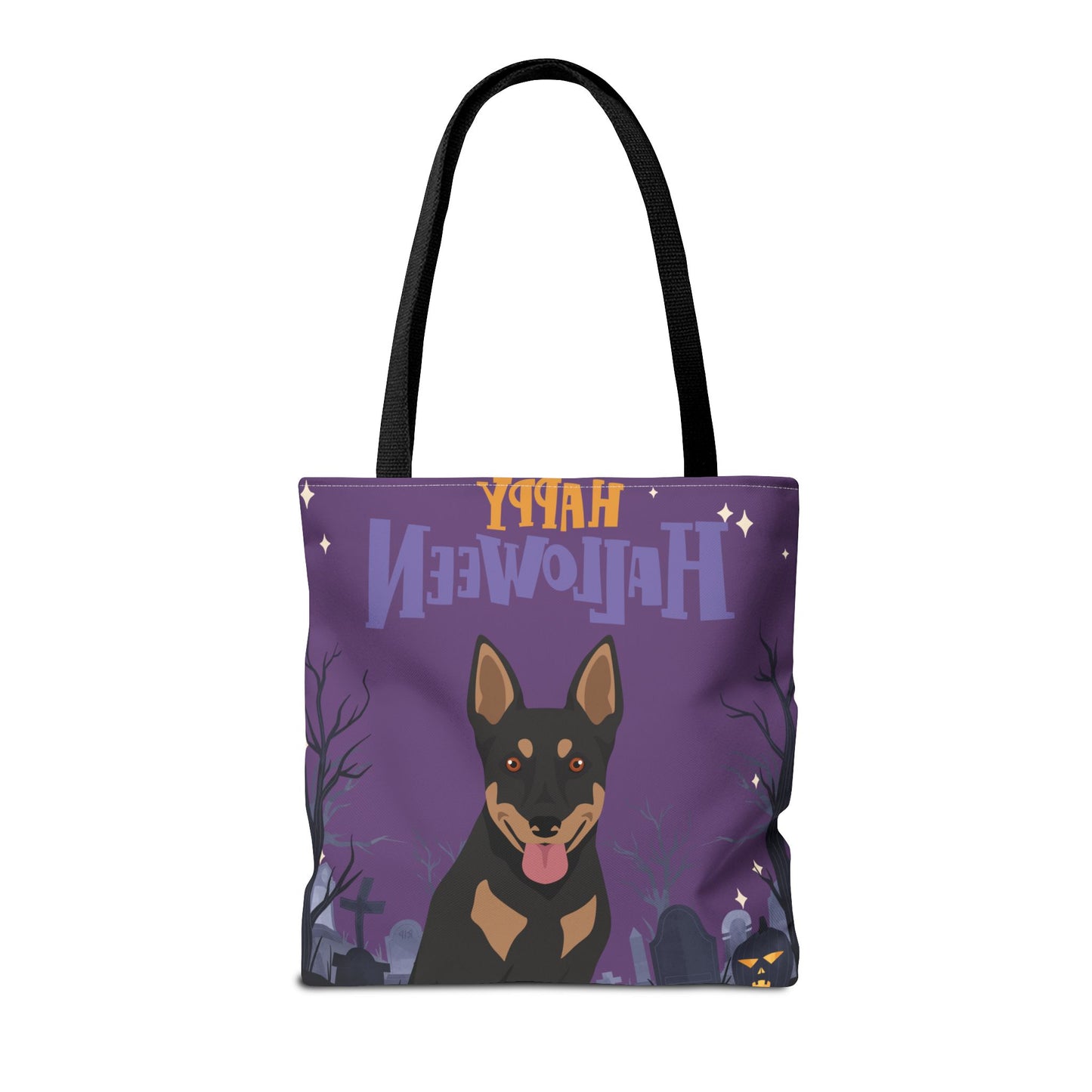 Australian Kelpie Dog Happy Halloween Tote Bag 16x16