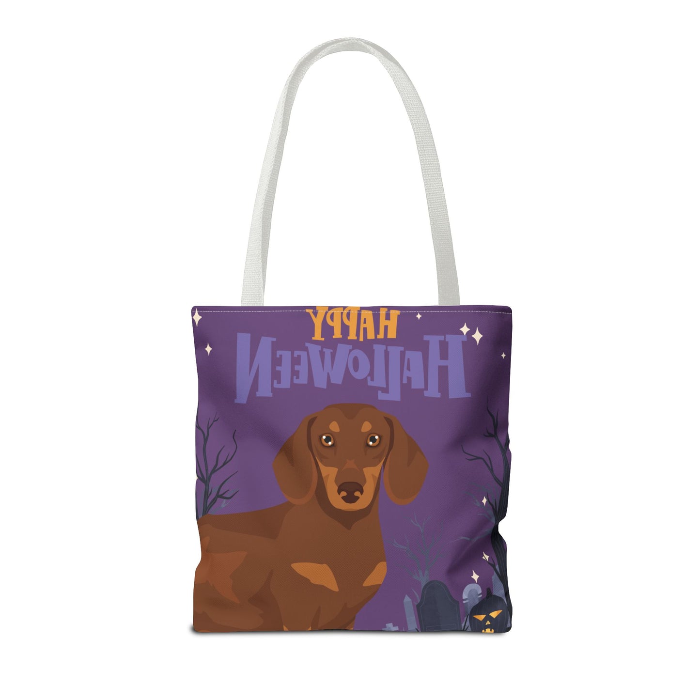 Dachshund Dog Happy Halloween Tote Bag 16x16
