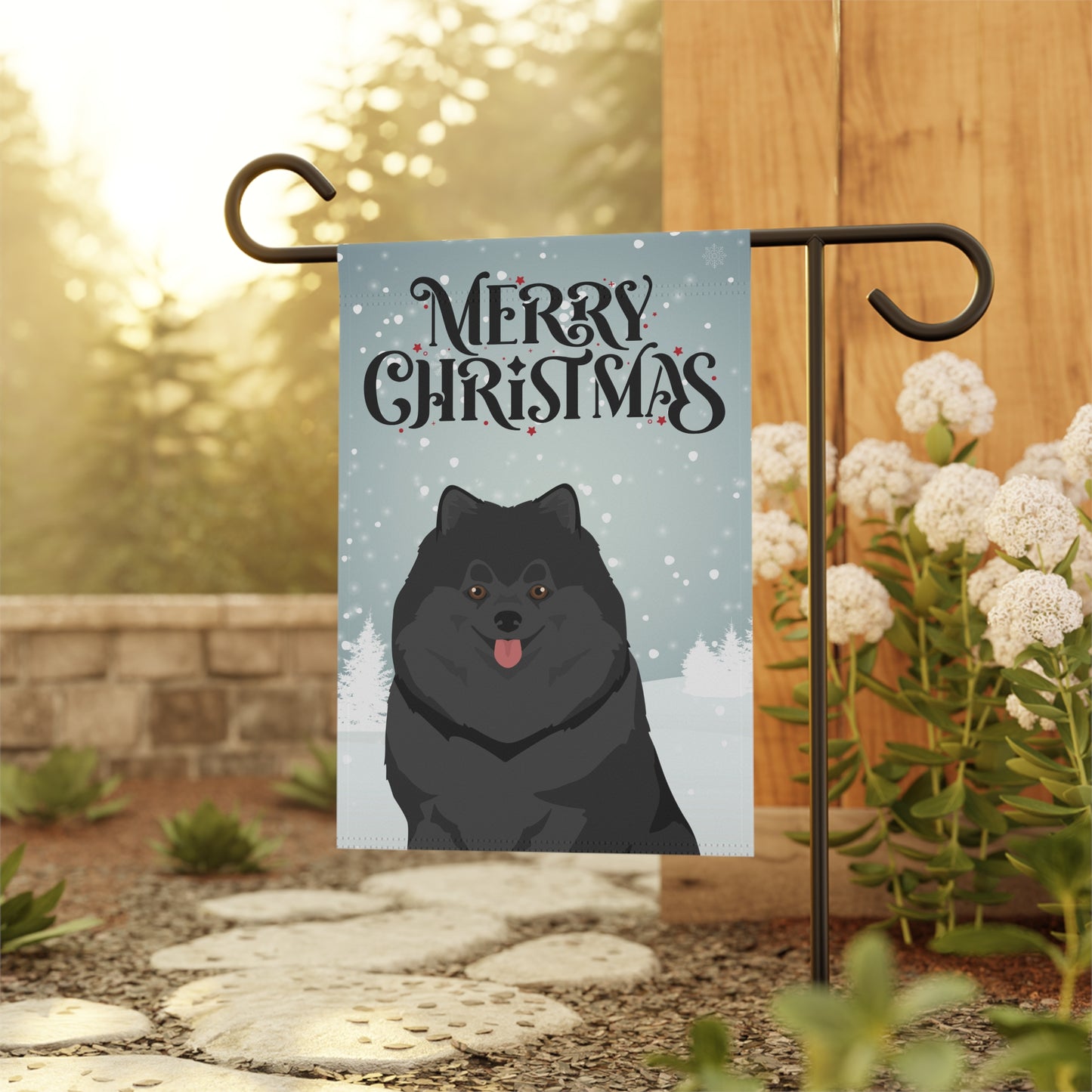 Pomeranian Dog Garden Flag