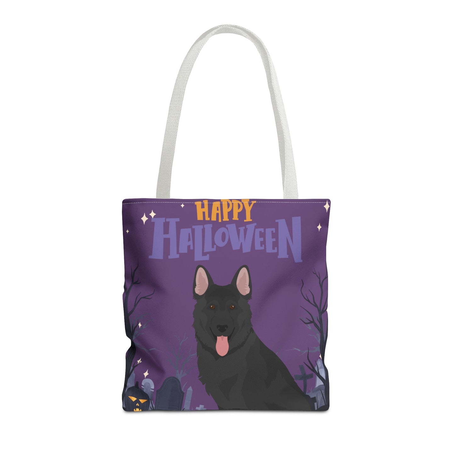 German Shepherd Dog Happy Halloween Tote Bag 16x16