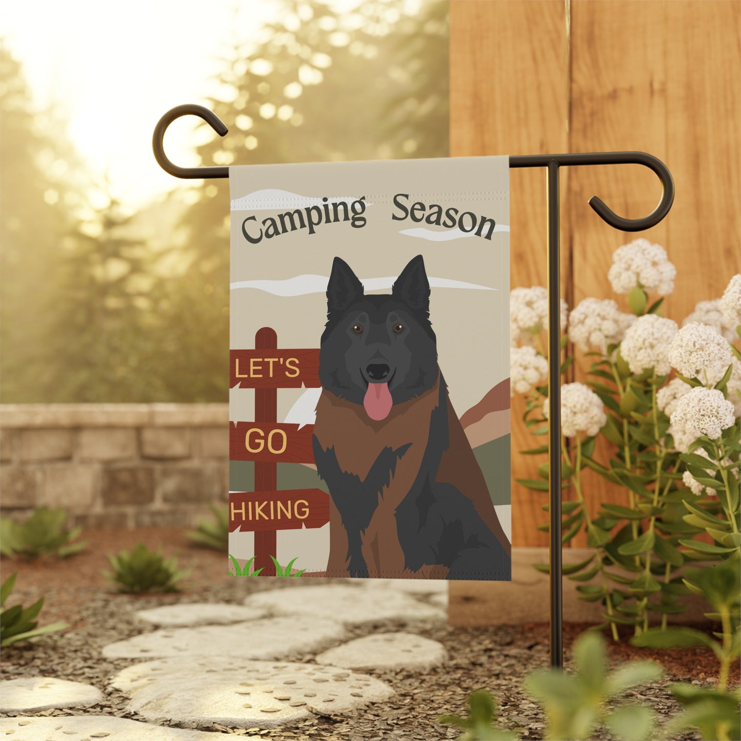 Belgian Tervuren Dog Camping Garden Flag