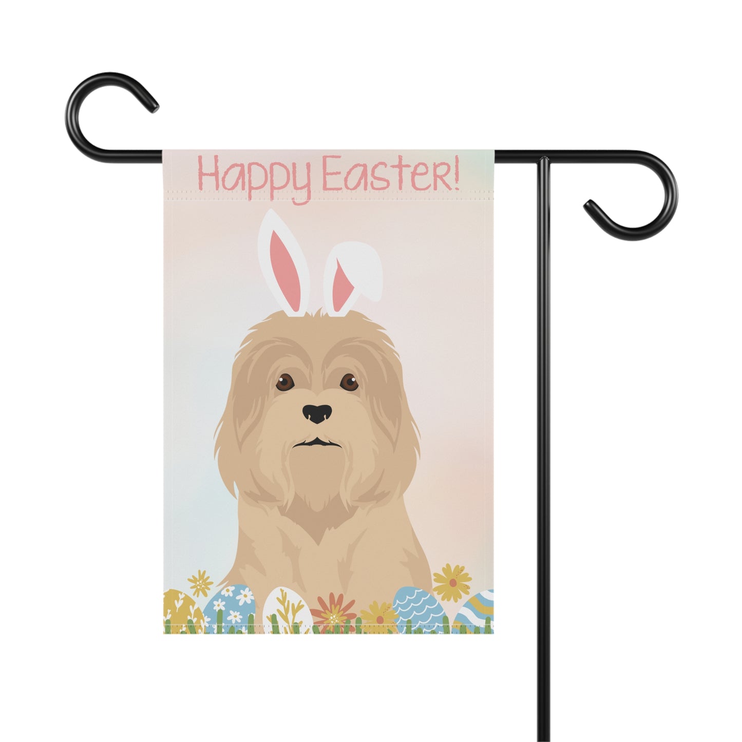Lowchen Dog Happy Easter Garden Flag