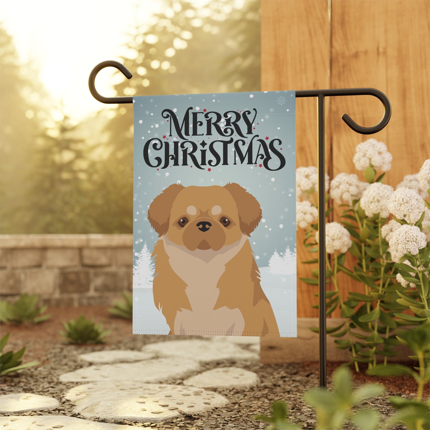 Tibetan Spaniel Dog Garden Flag