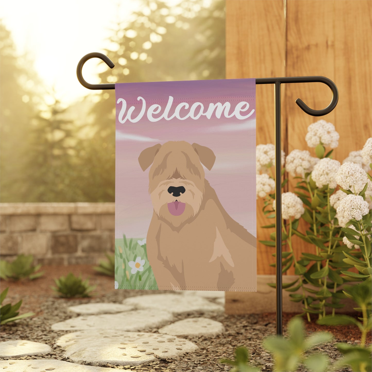 Soft Coated Wheaten Terrier Dog Welcome Garden Flag