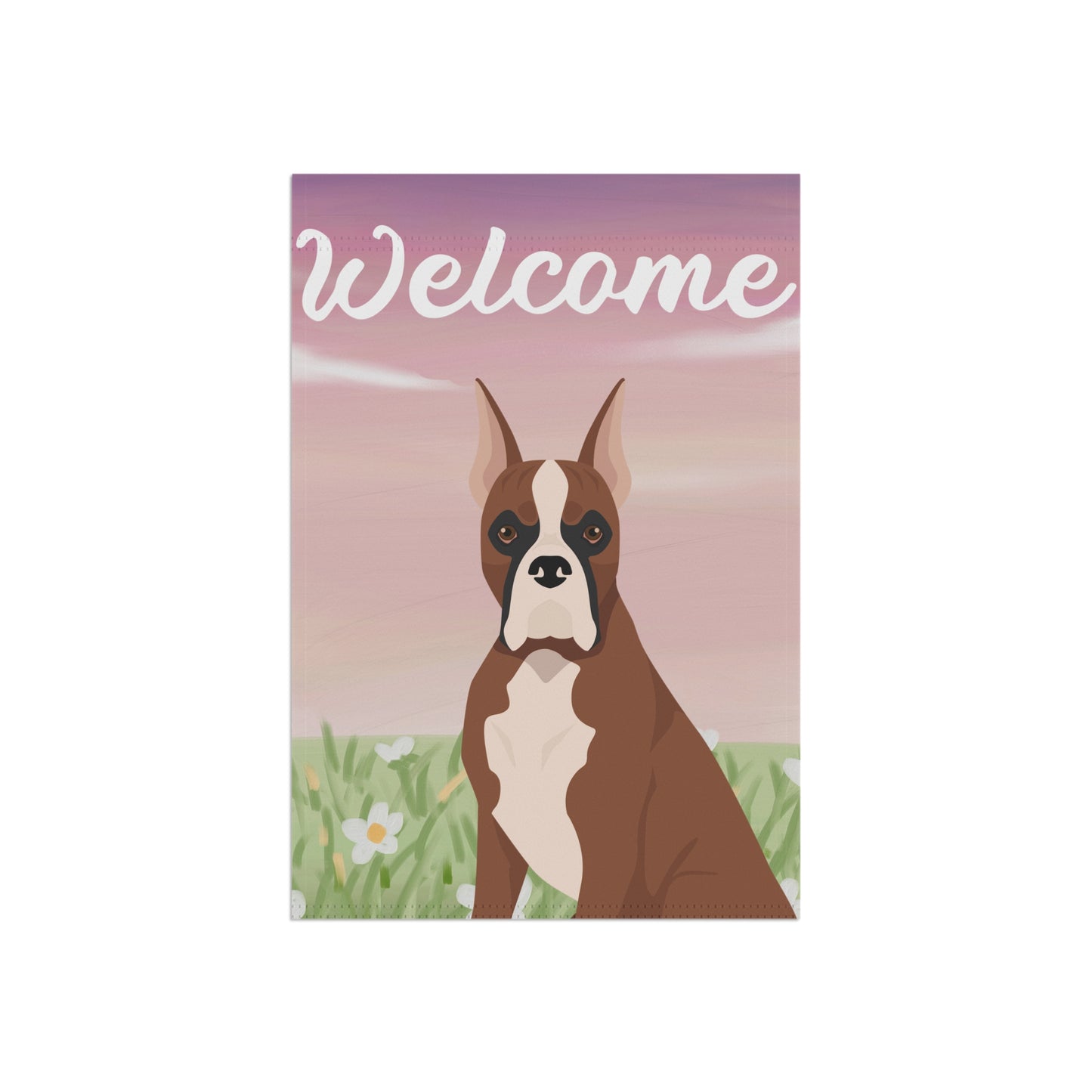 Boxer Dog Welcome Garden Flag