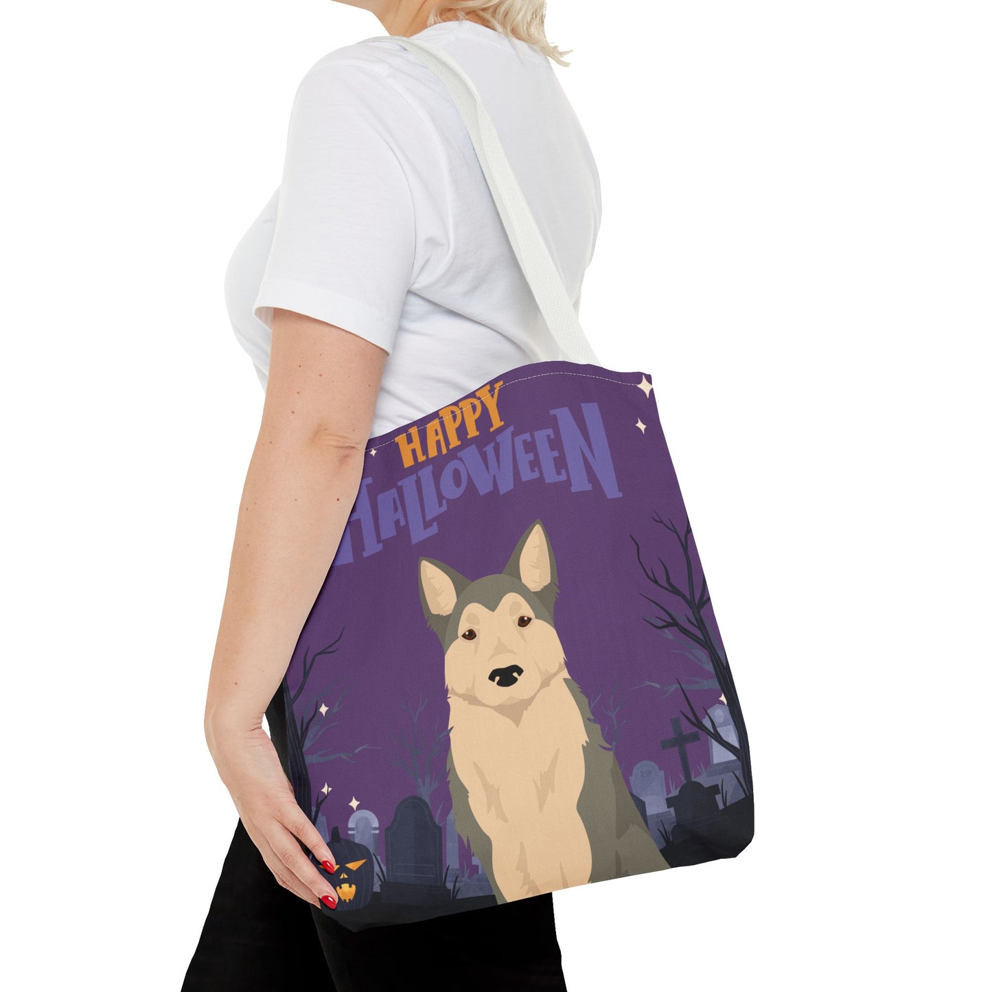 West Siberian Laika Dog Happy Halloween Tote Bag 16x16