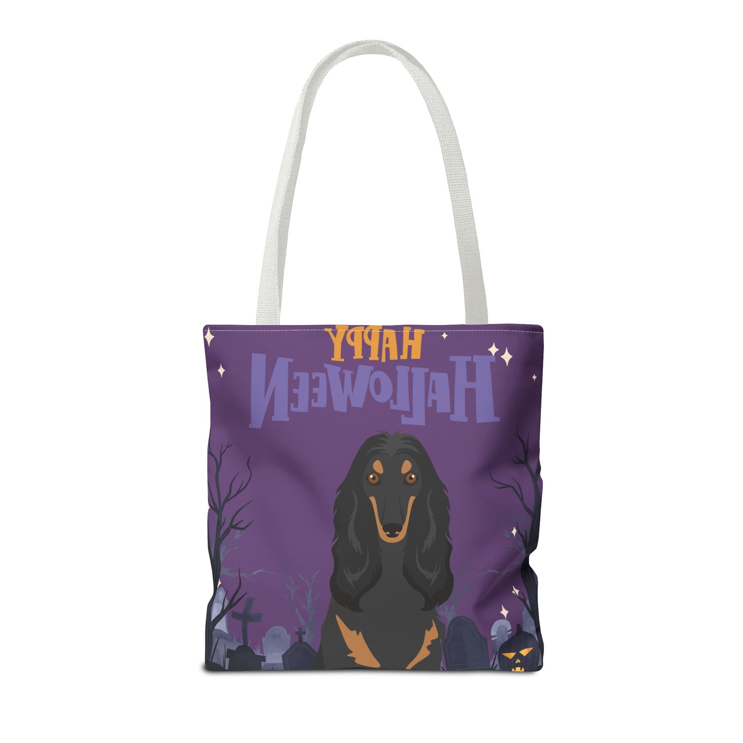 Afghan Hound Dog Happy Halloween Tote Bag 16x16