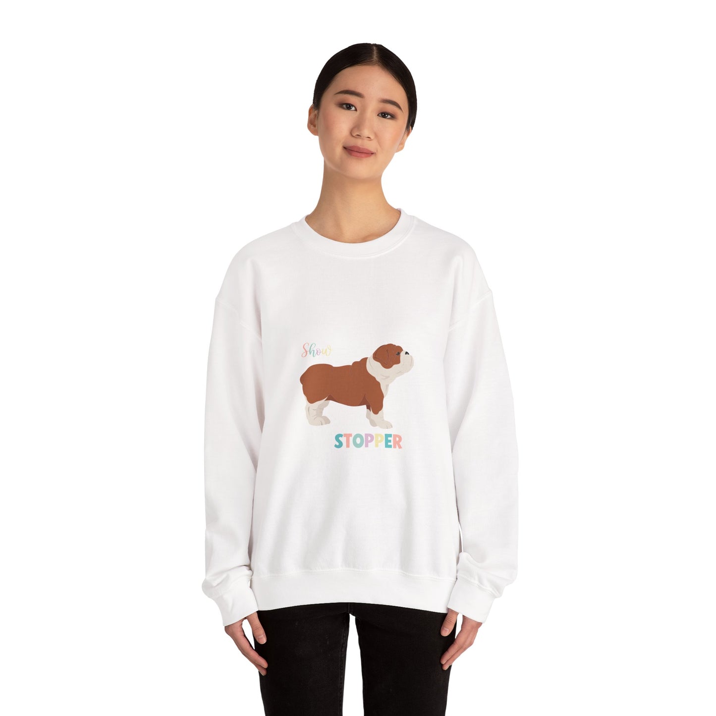 Bulldog Dog Unisex Heavy Blend Crewneck Sweatshirt