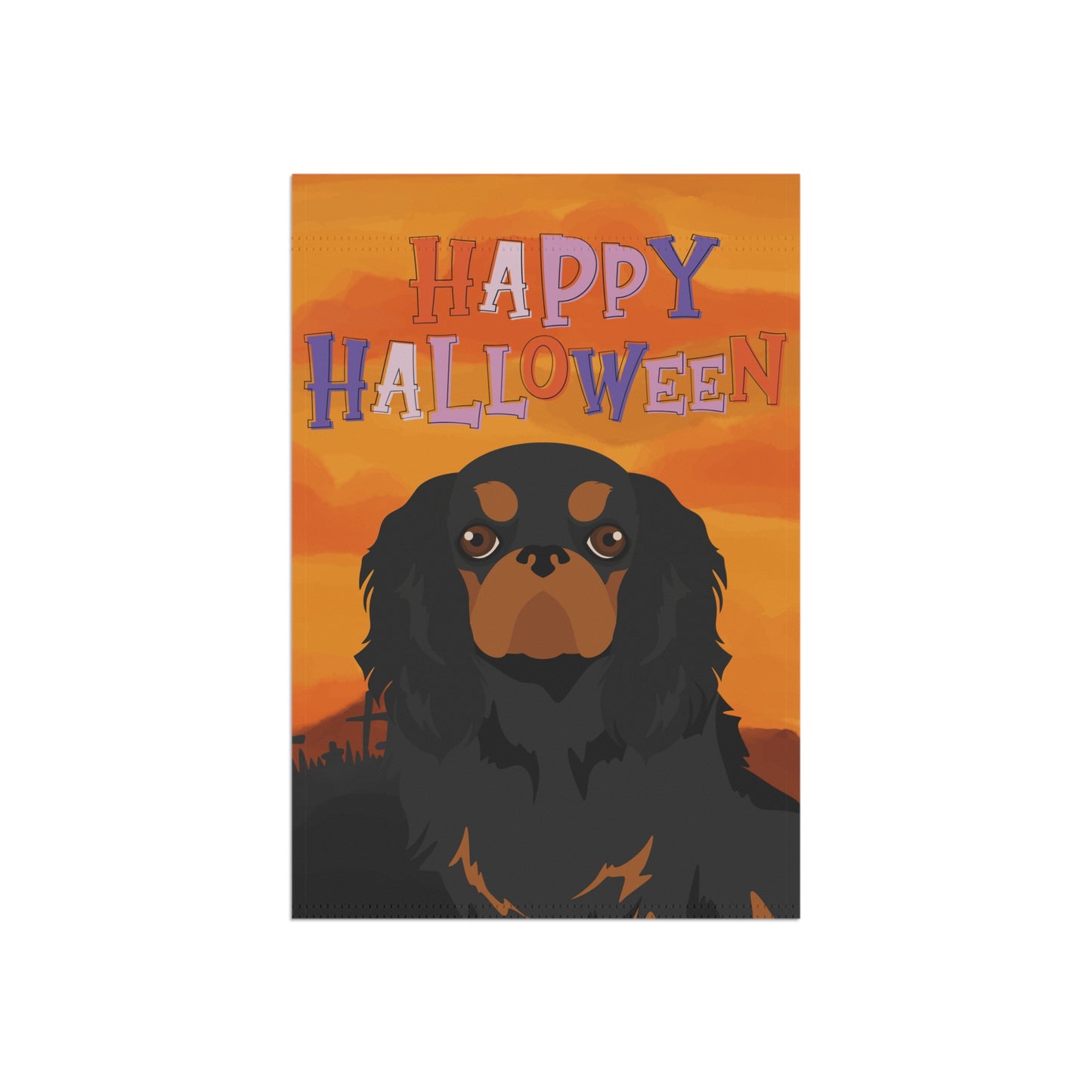 English Toy Dog Halloween Garden Flag