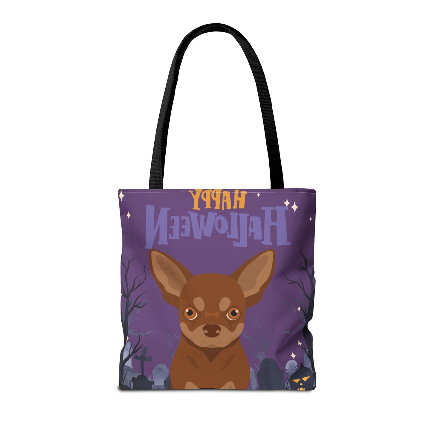 Chihuahua Dog Happy Halloween Tote Bag 16x16
