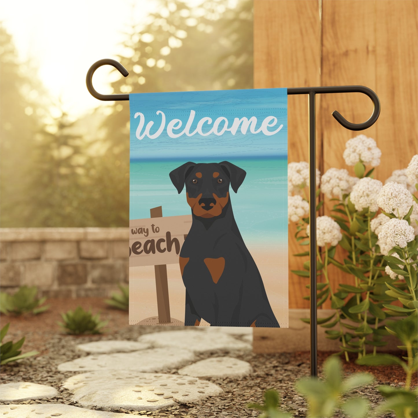 Doberman Pinscher Dog Garden Flag