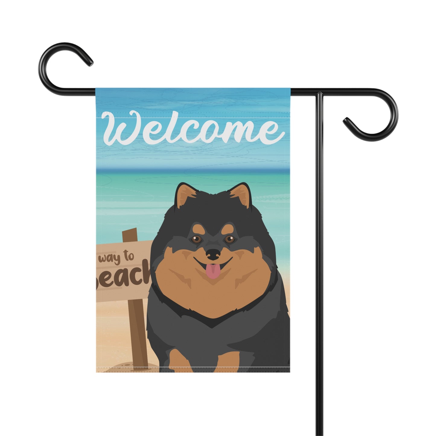 Pomeranian Dog Garden Flag