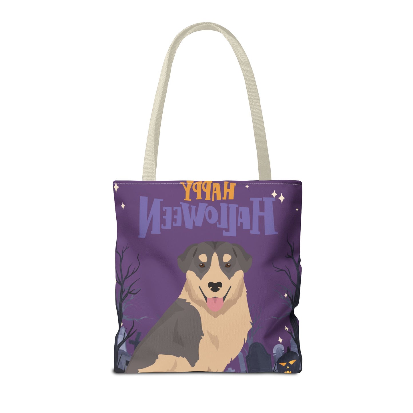 Carpathian Shepherd Dog Happy Halloween Tote Bag 16x16