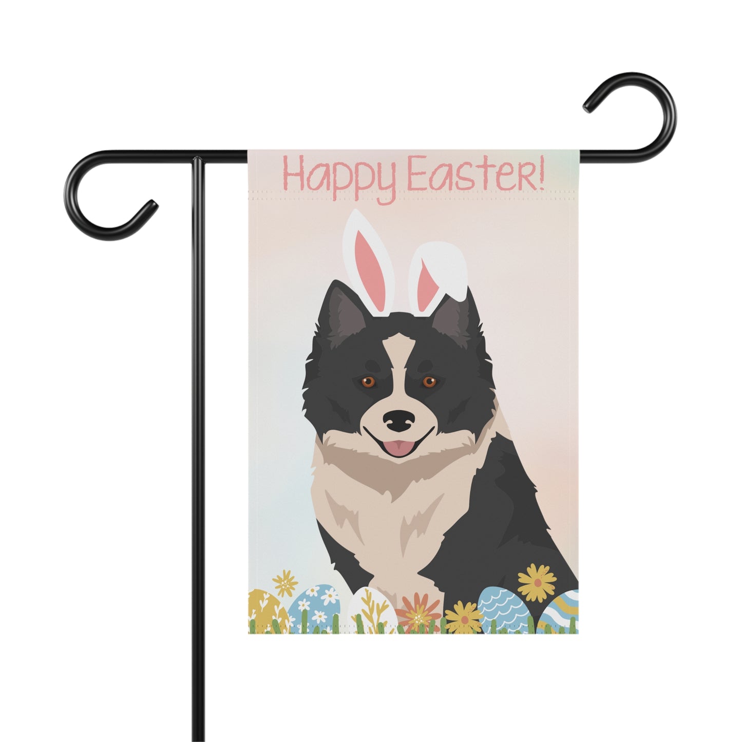 Nenets Herding Laika Dog Happy Easter Garden Flag
