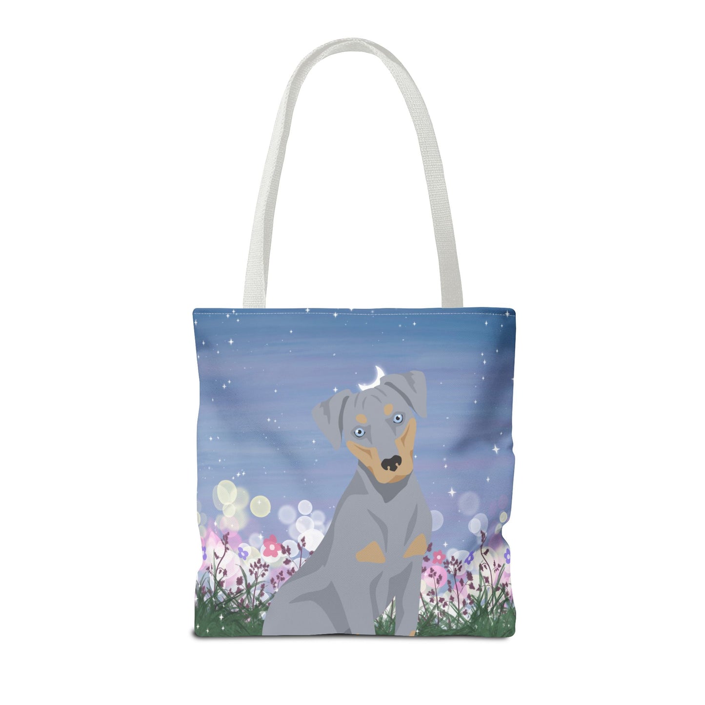 Blue Lacy Dog Tote Bag 16x16