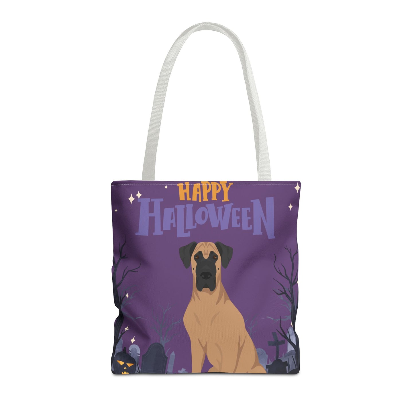 Great Dane Dog Happy Halloween Tote Bag 16x16