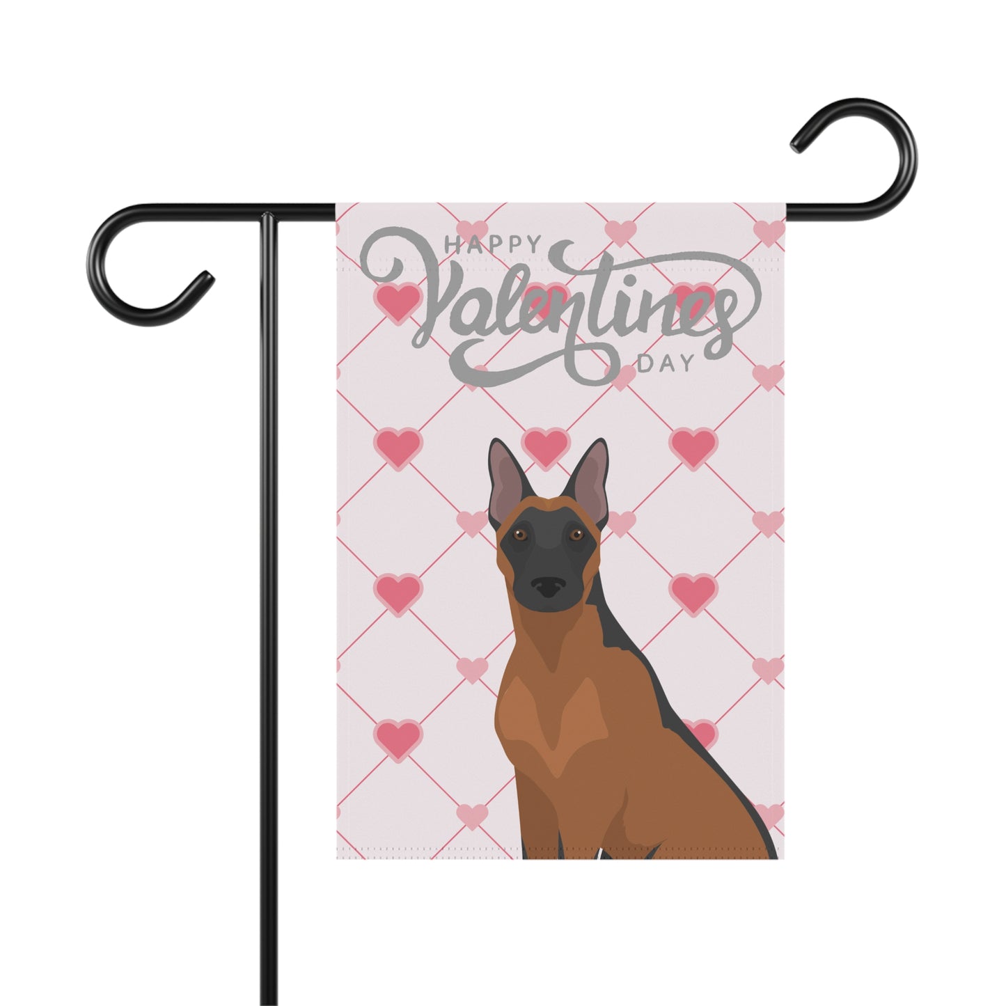 Belgian Malinois Dog Valentines Day Garden Flag