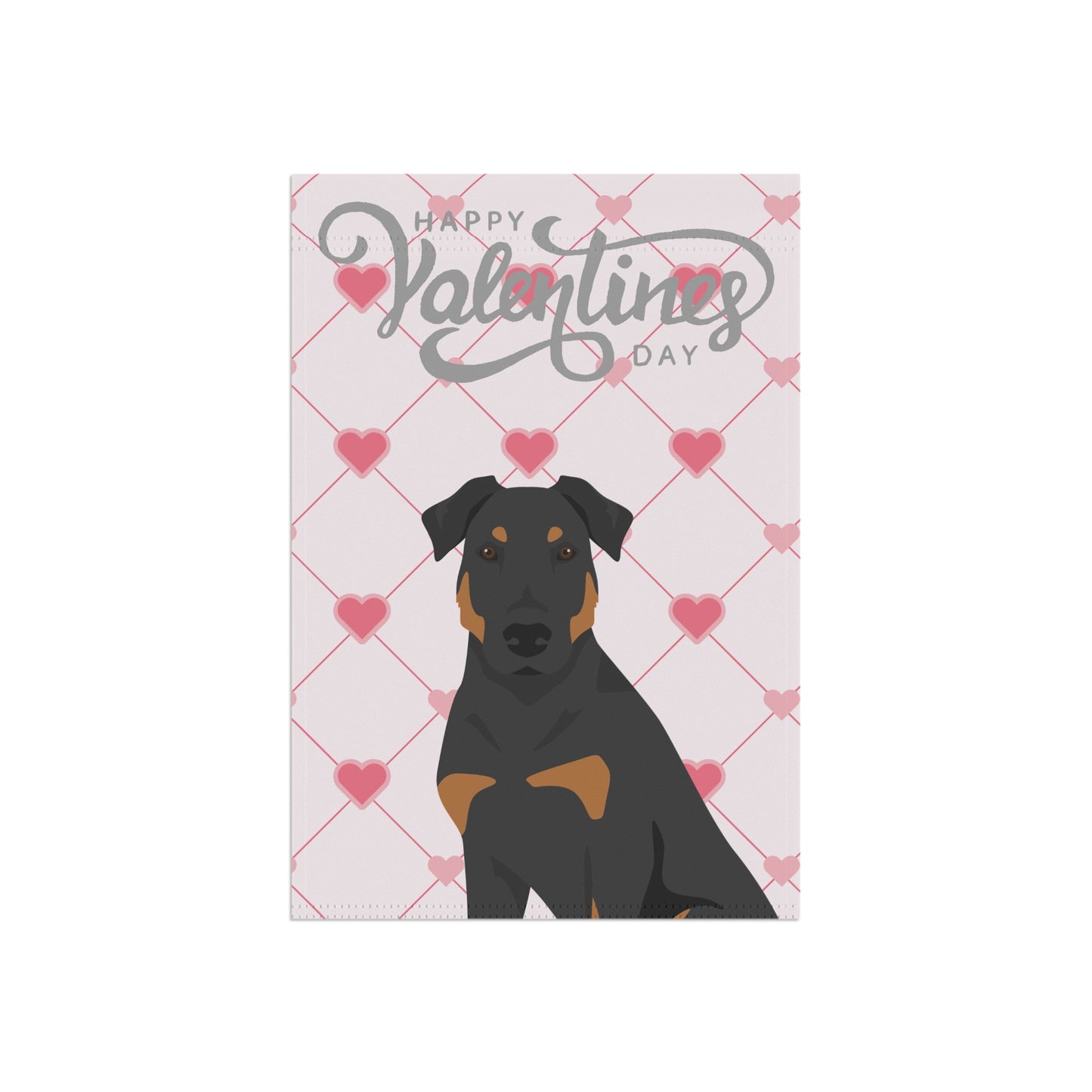 Beauceron Dog Valentines Day Garden Flag