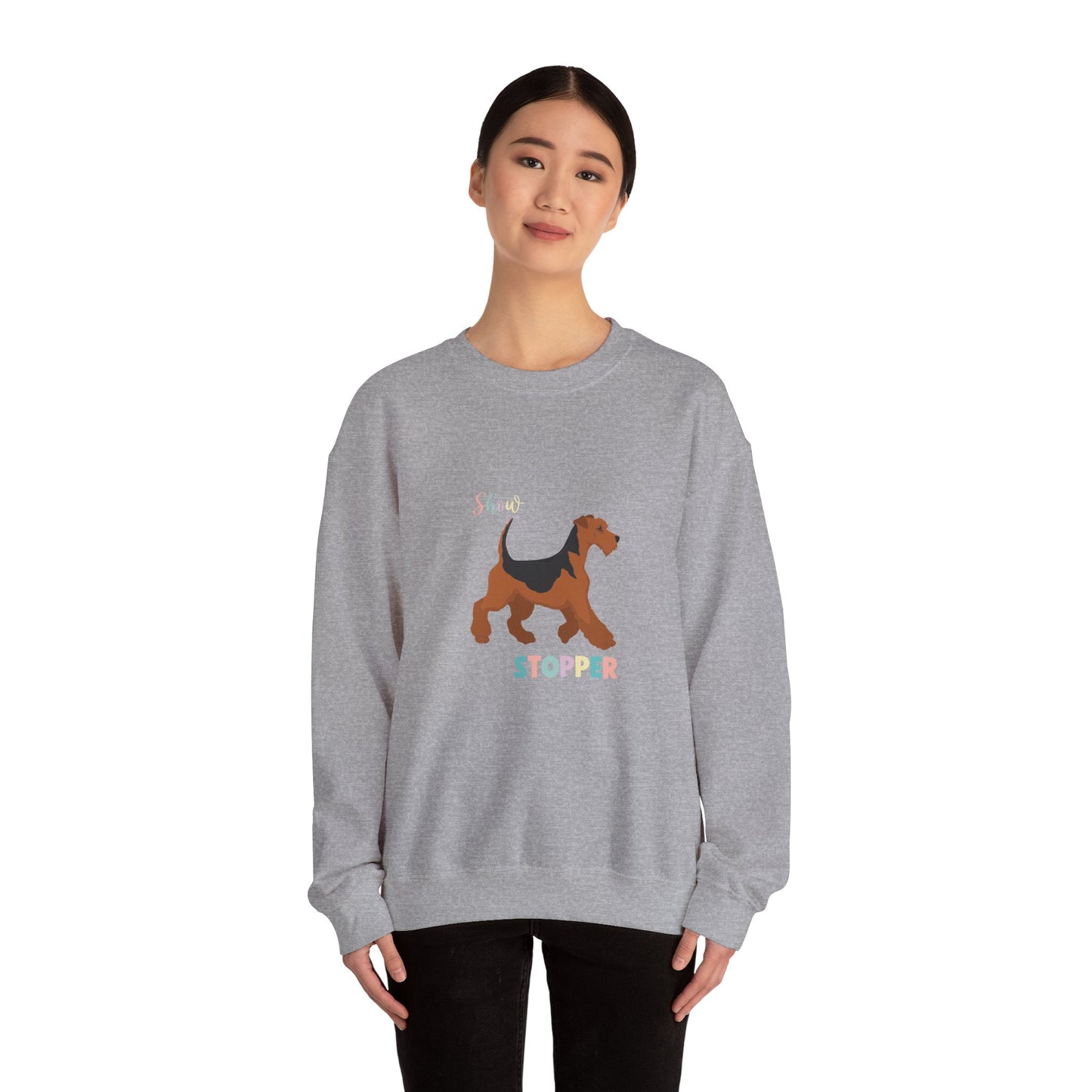 Airdale Terrier Dog Unisex Heavy Blend Crewneck Sweatshirt