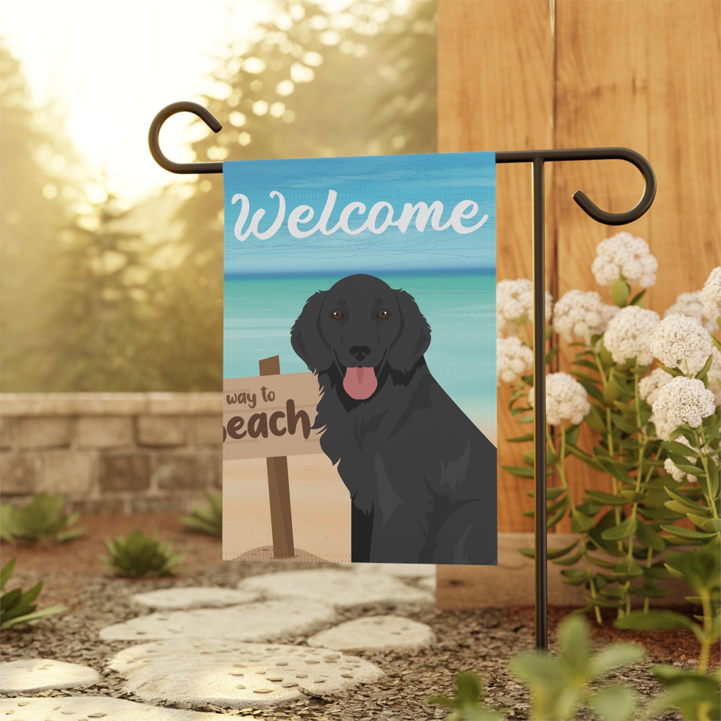 Flat Coated Retriever Dog Garden Flag