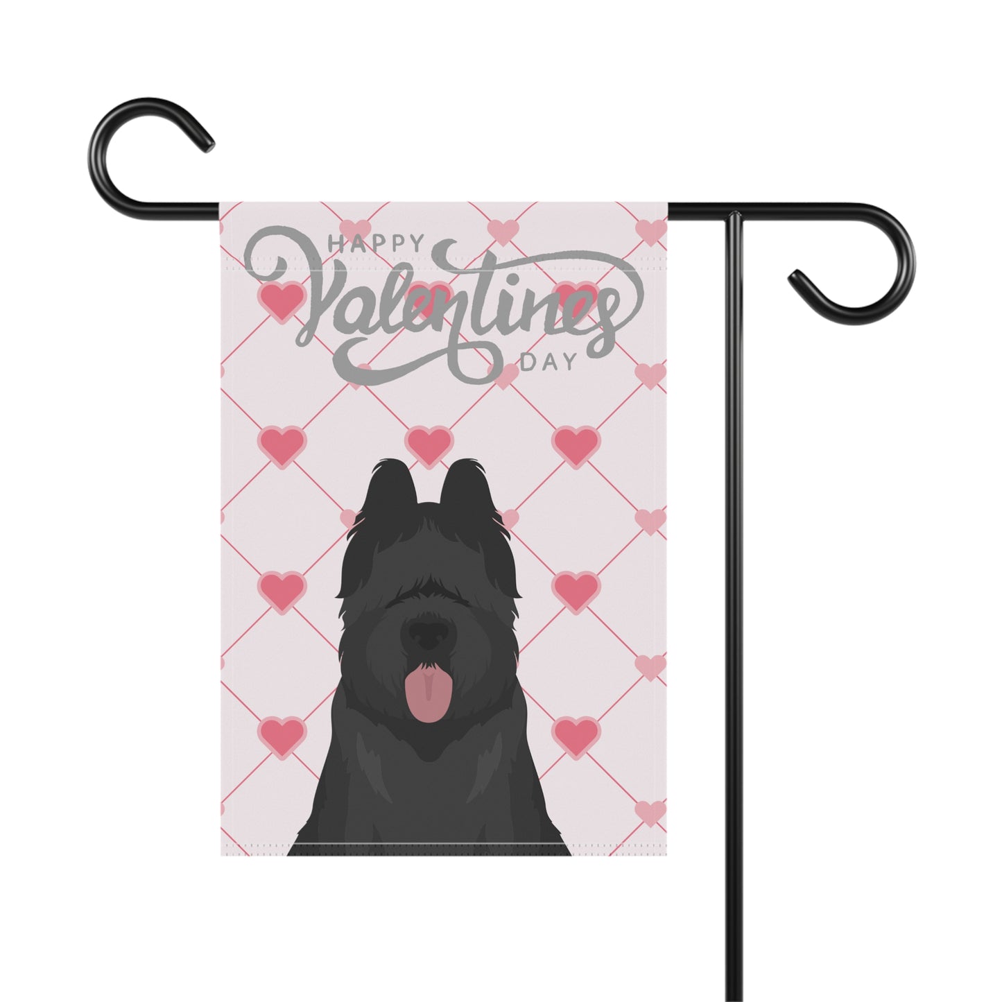 Briard Dog Valentines Day Garden Flag