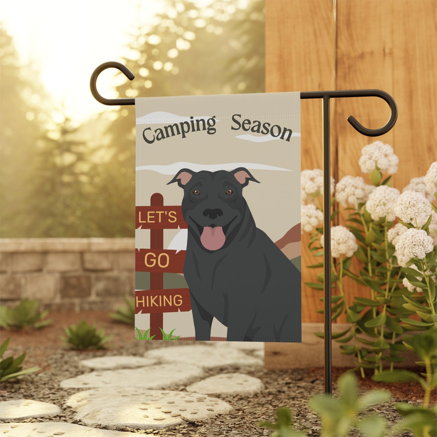 Pit Bull Dog Camping Garden Flag