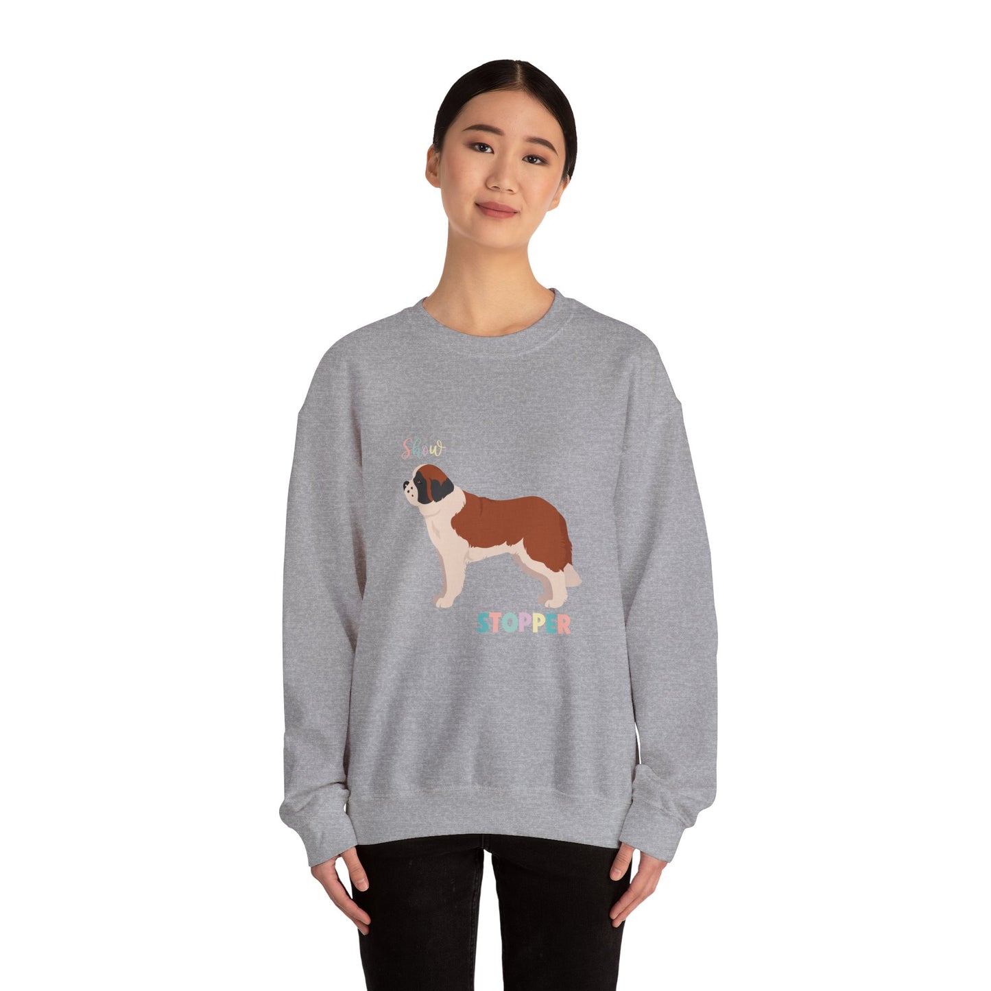 St Bernard Dog Unisex Heavy Blend Crewneck Sweatshirt