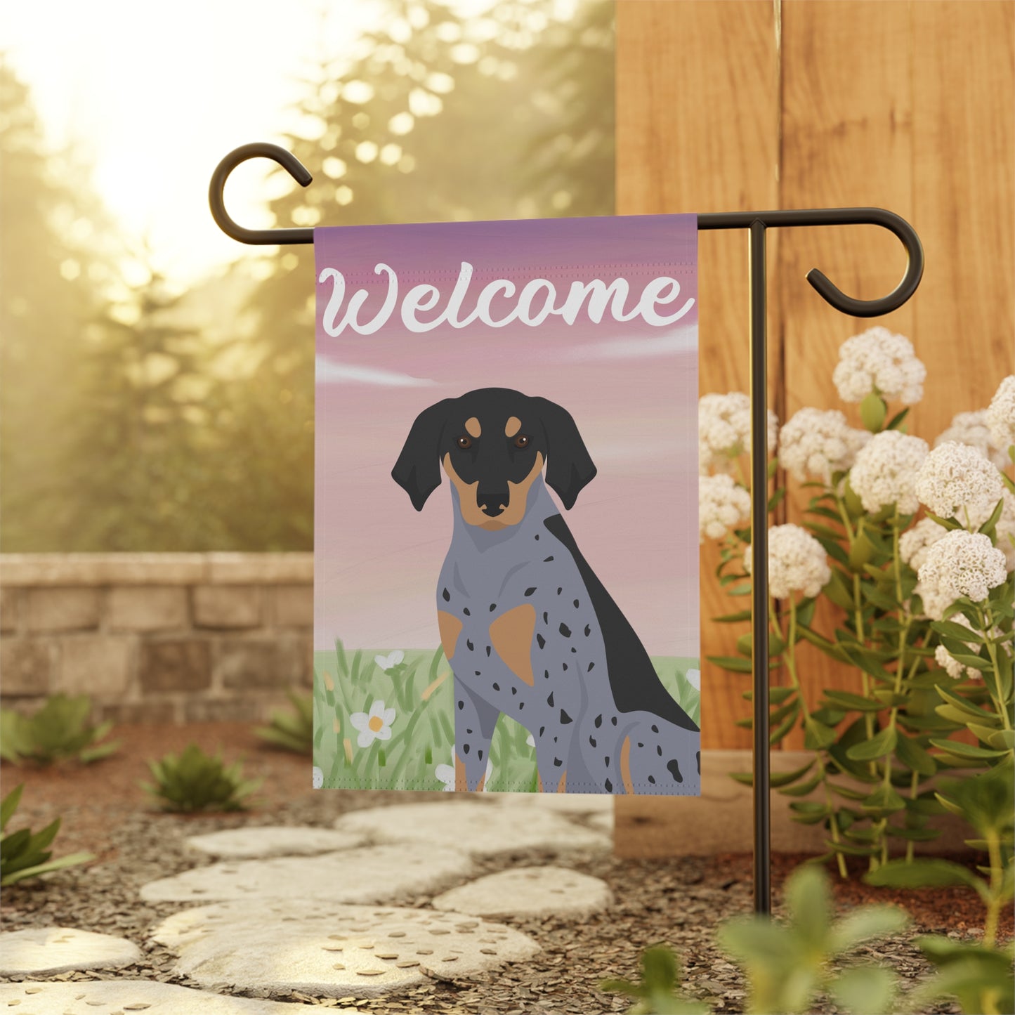 Bluetick Coonhound Dog Welcome Garden Flag