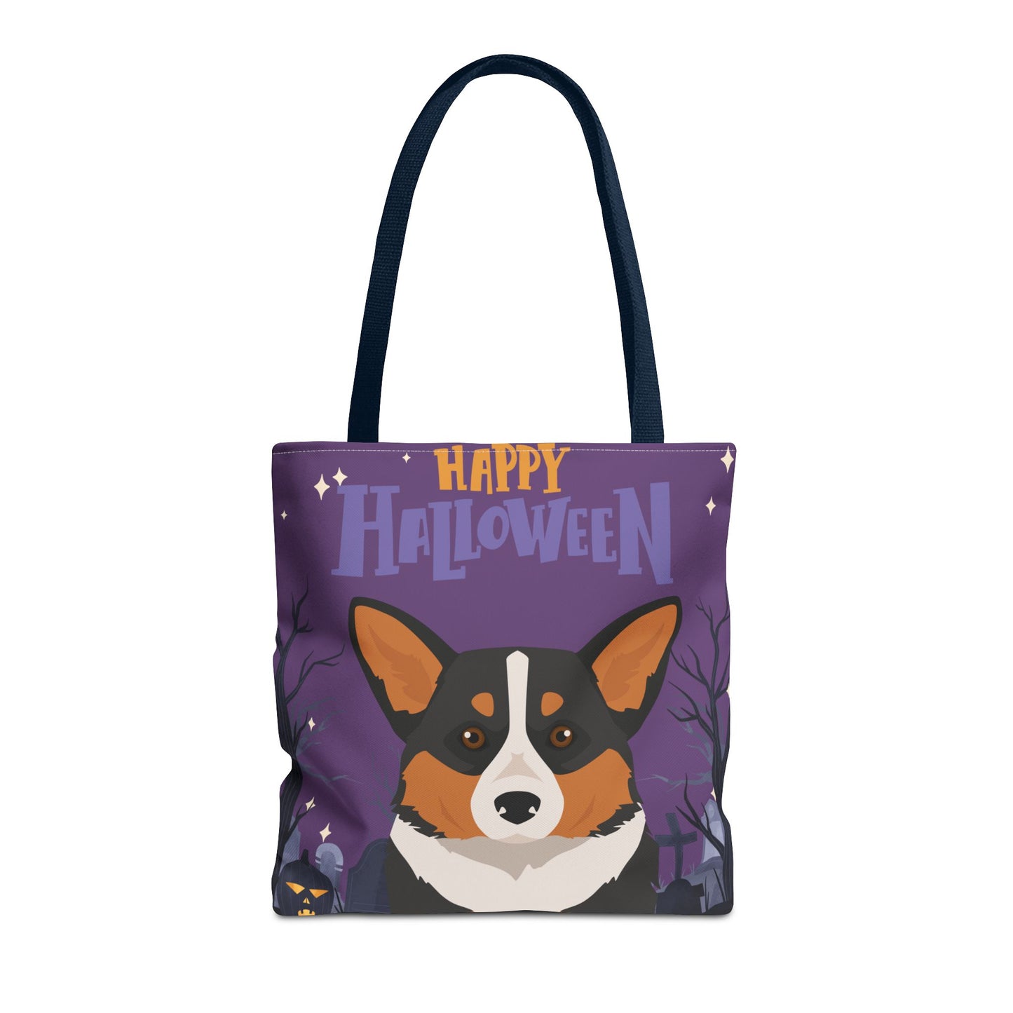 Pembroke Welsh Corgi Dog Happy Halloween Tote Bag 16x16