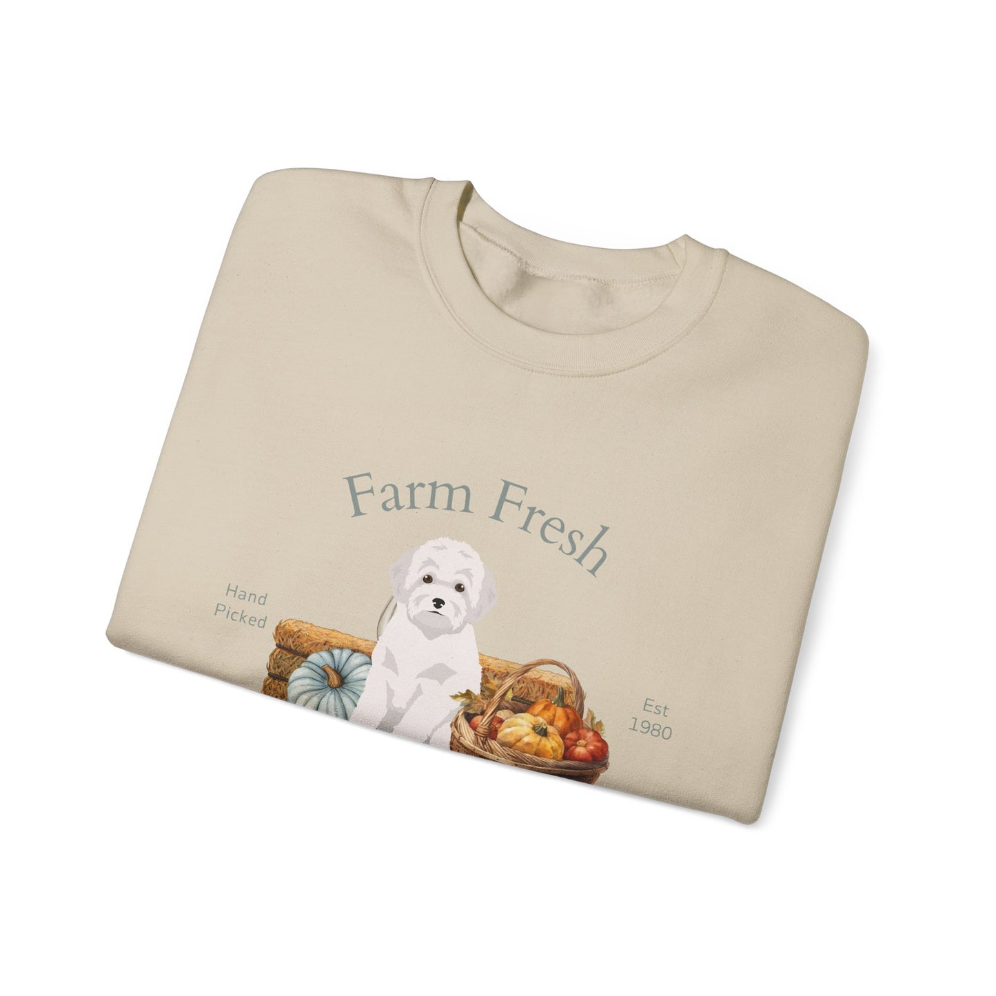 Toy Poodle Dog Fall Farm Fresh Unisex Heavy Blend Crewneck Sweatshirt