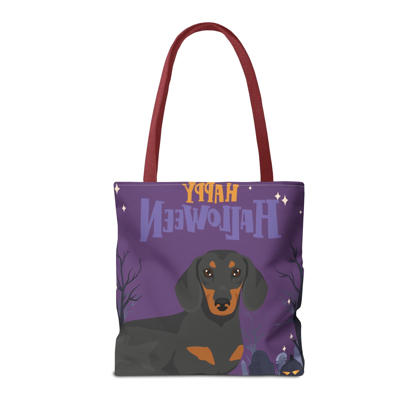 Dachshund Dog Happy Halloween Tote Bag 16x16
