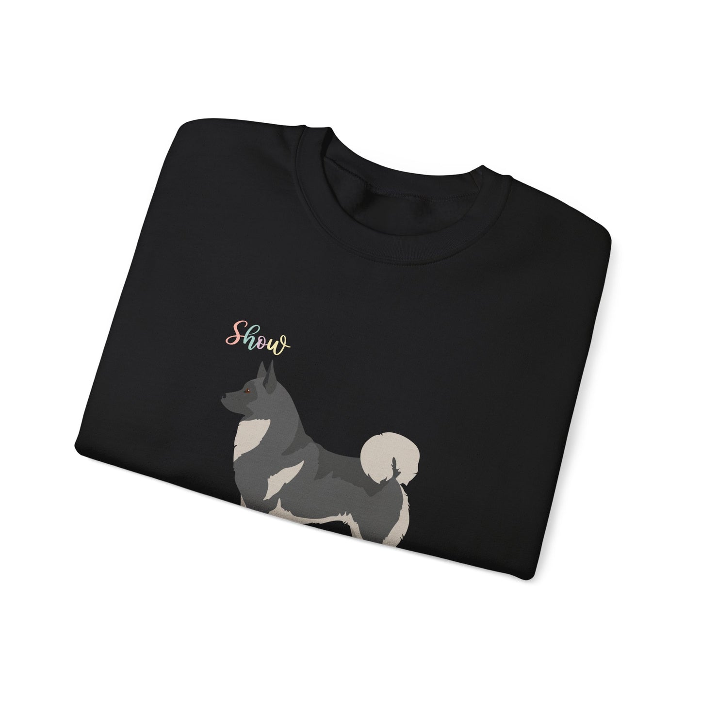 Norwegian Elkhound Dog Unisex Heavy Blend Crewneck Sweatshirt