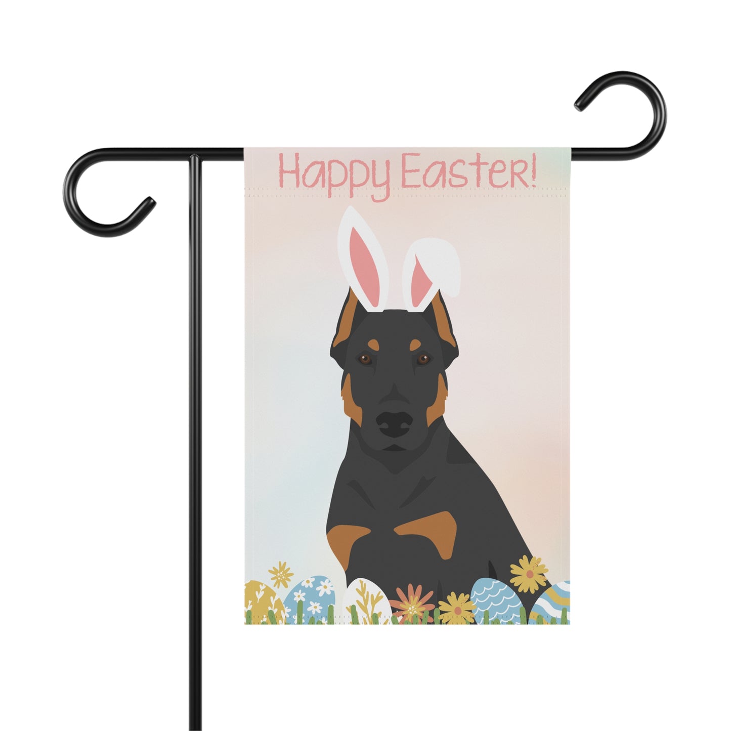Beauceron Dog Happy Easter Garden Flag