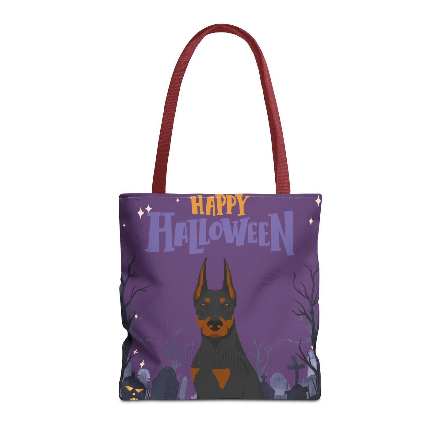 Doberman Pinscher Dog Happy Halloween Tote Bag 16x16