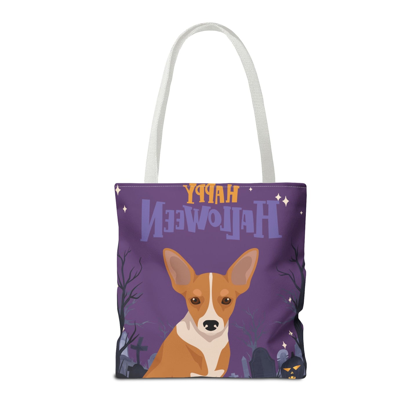 Portuguese Podengo Dog Happy Halloween Tote Bag 16x16