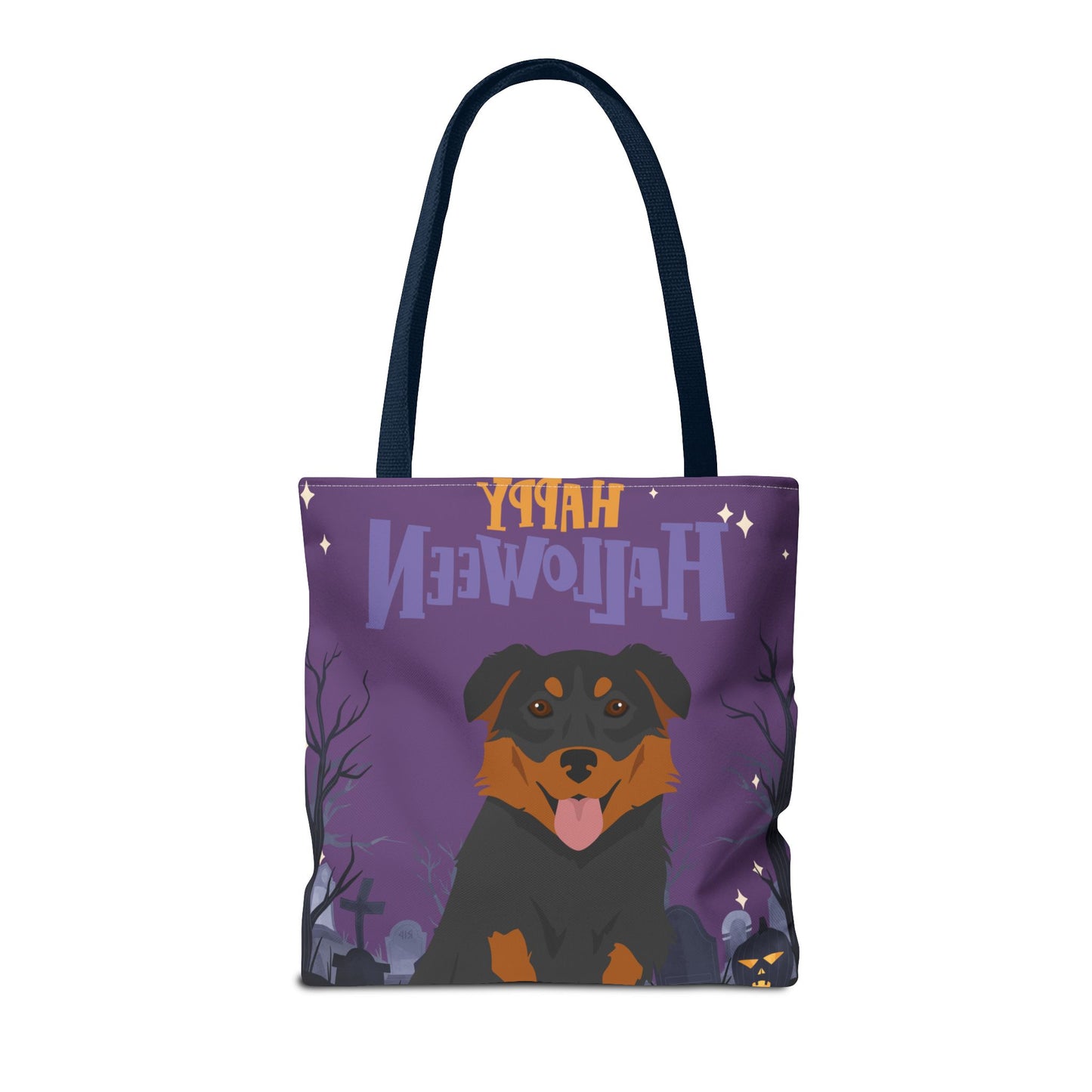 English Shepherd Dog Happy Halloween Tote Bag 16x16