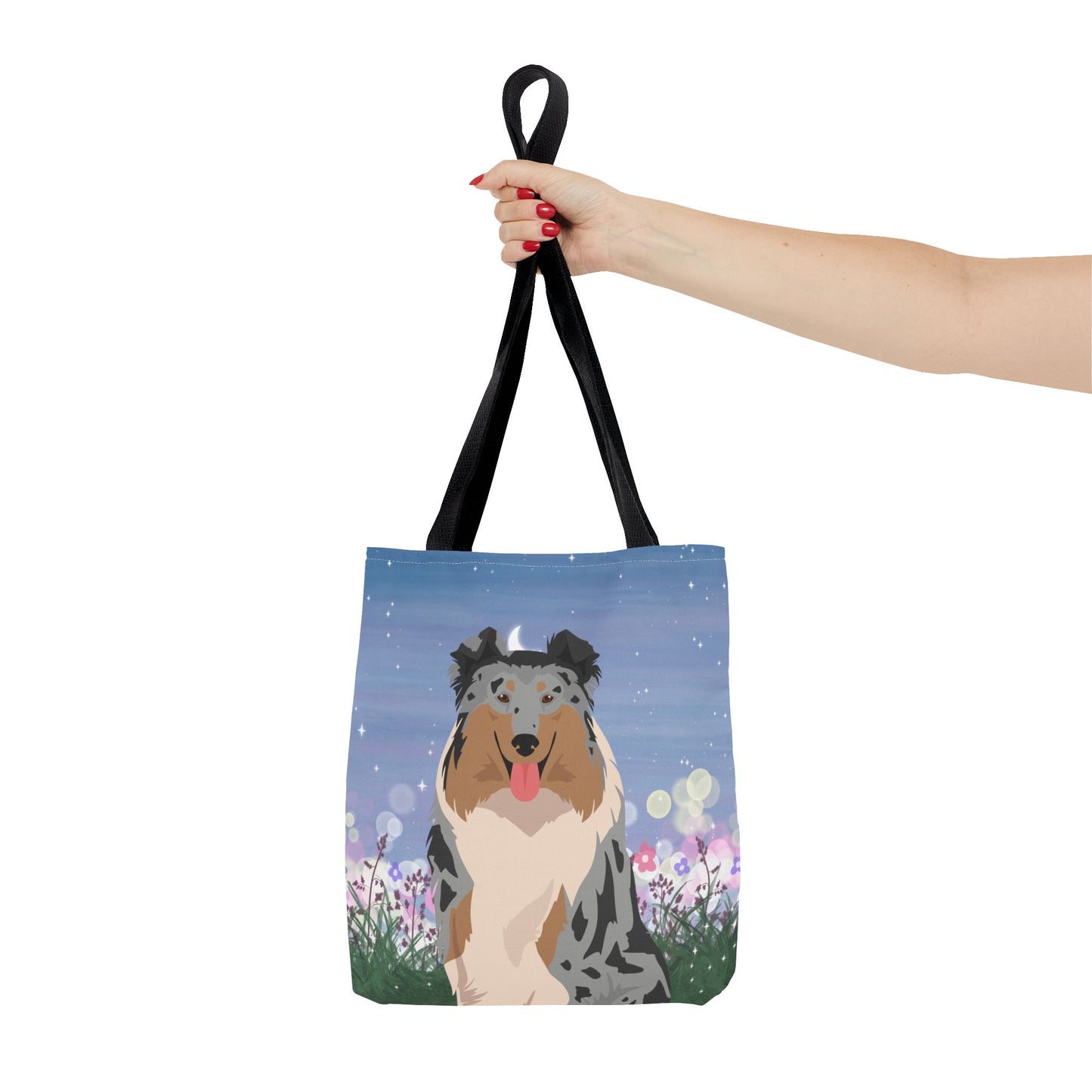 Collie Dog Tote Bag 13x13
