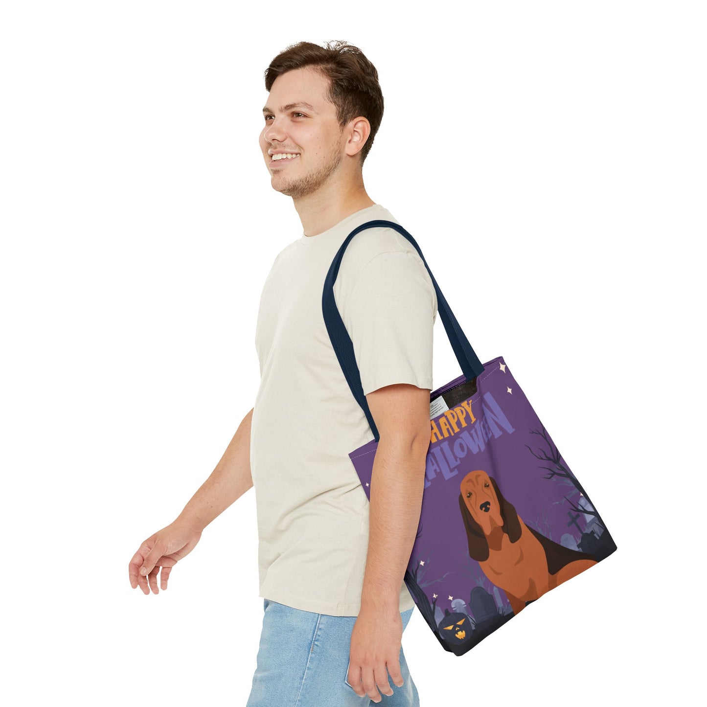Bloodhound Dog Happy Halloween Tote Bag 16x16