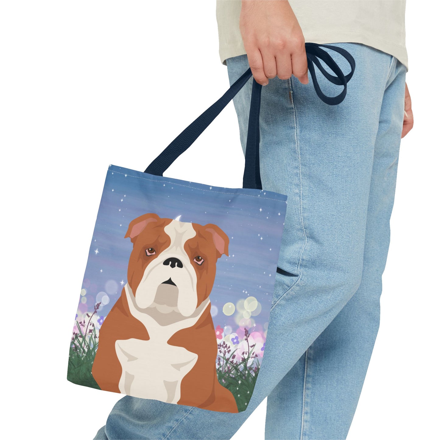 Bulldog Dog Tote Bag 13x13