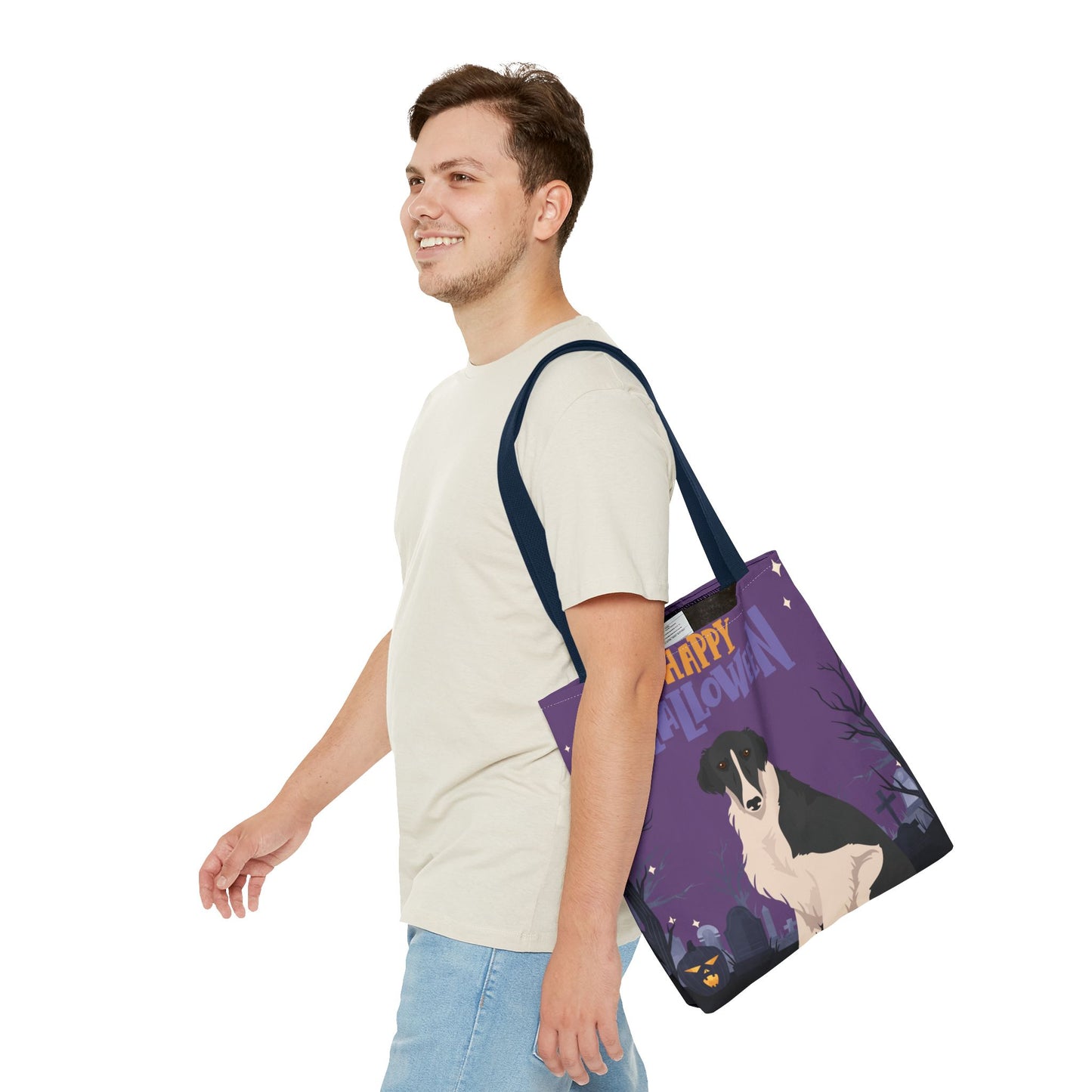 Borzoi Dog Happy Halloween Tote Bag 16x16