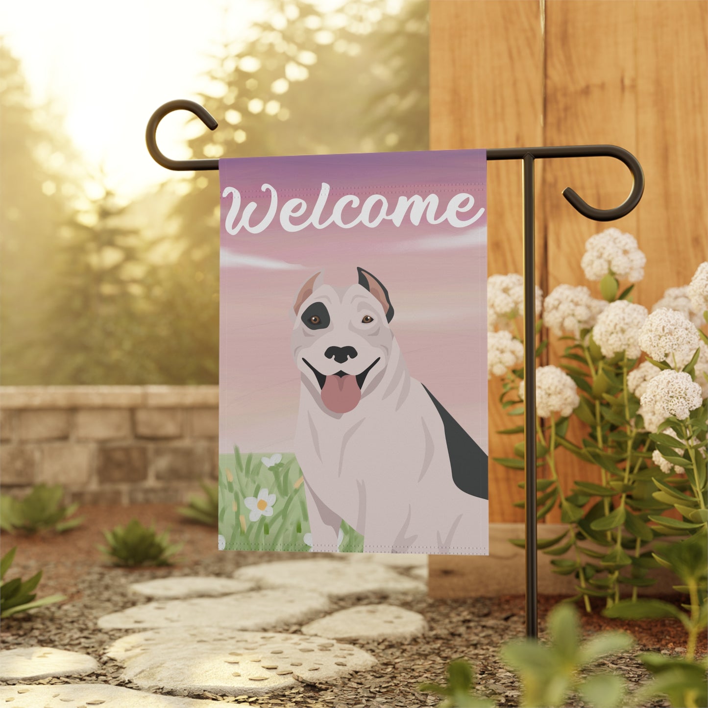 Pit Bull Dog Welcome Garden Flag