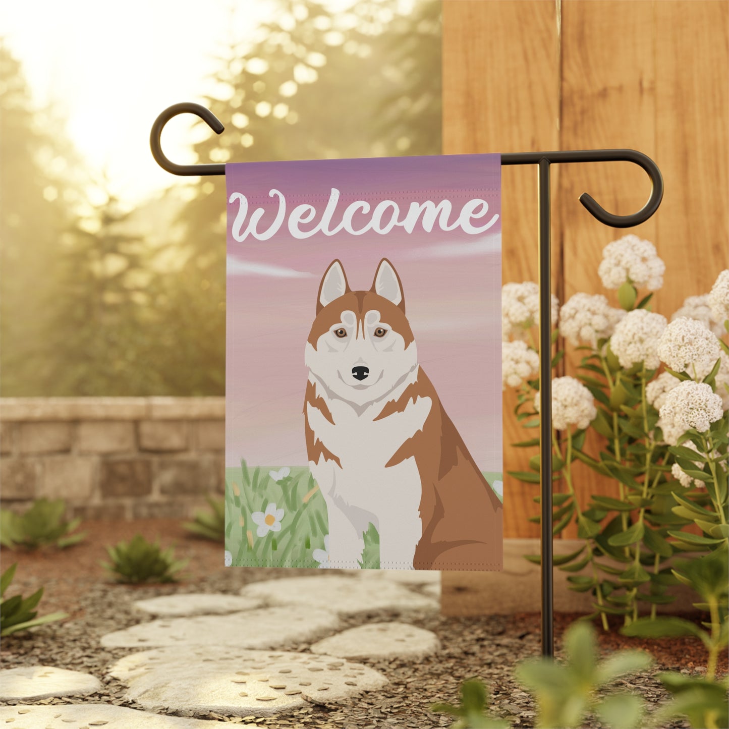 Siberian Husky Dog Welcome Garden Flag
