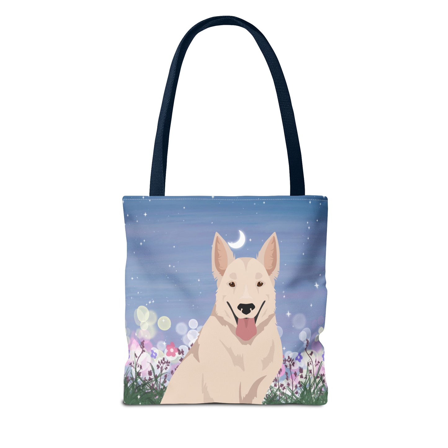White Swiss Shepherd Dog Tote Bag 13x13