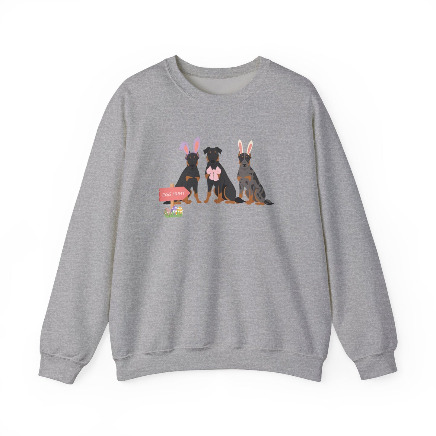 Beauceron Dog Easter Unisex Heavy Blend Crewneck Sweatshirt, Easter, Cute Dog Mom Gift
