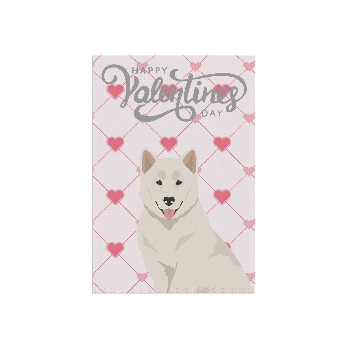 Canadian Inuit Dog Valentines Day Garden Flag