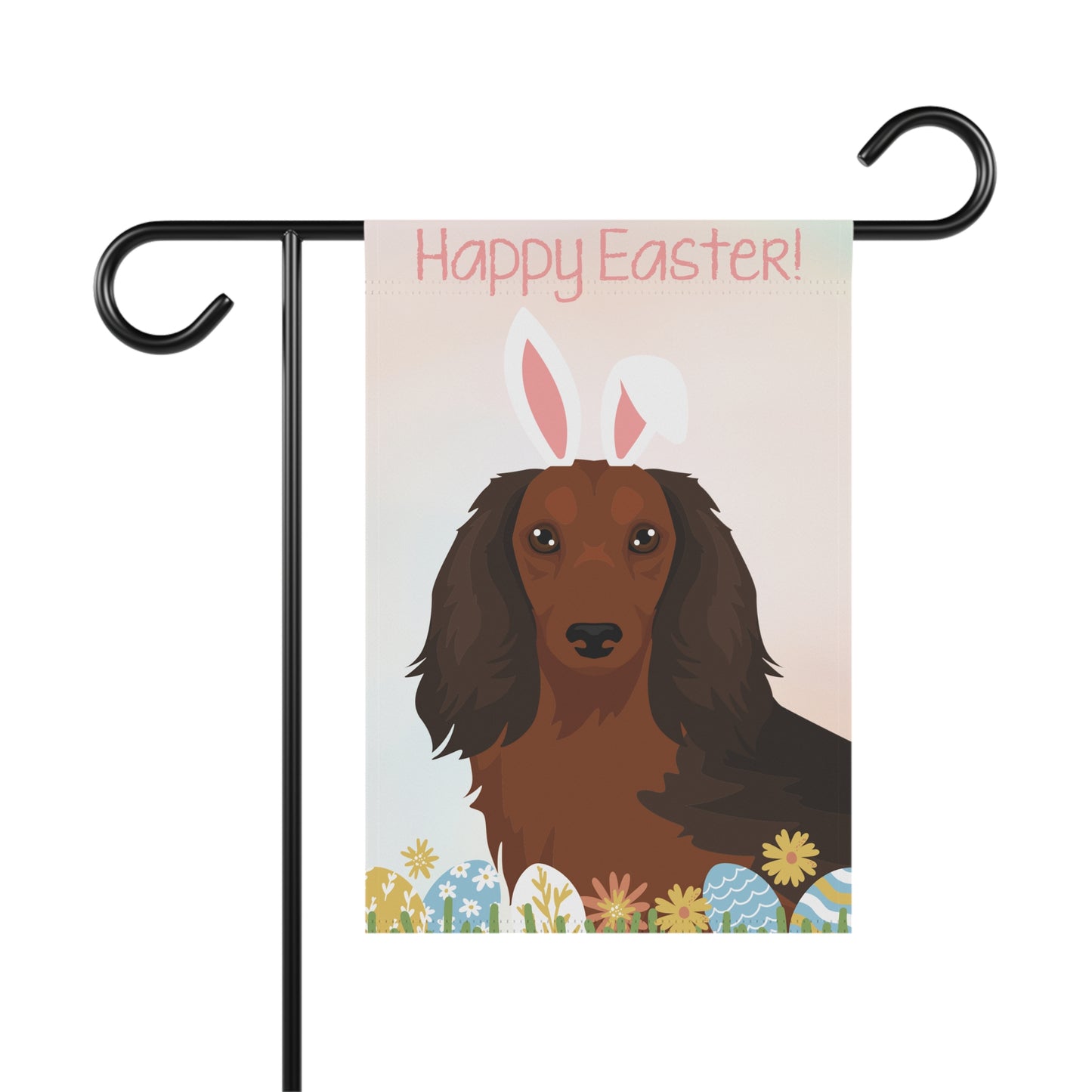 Dachshund Dog Happy Easter Garden Flag