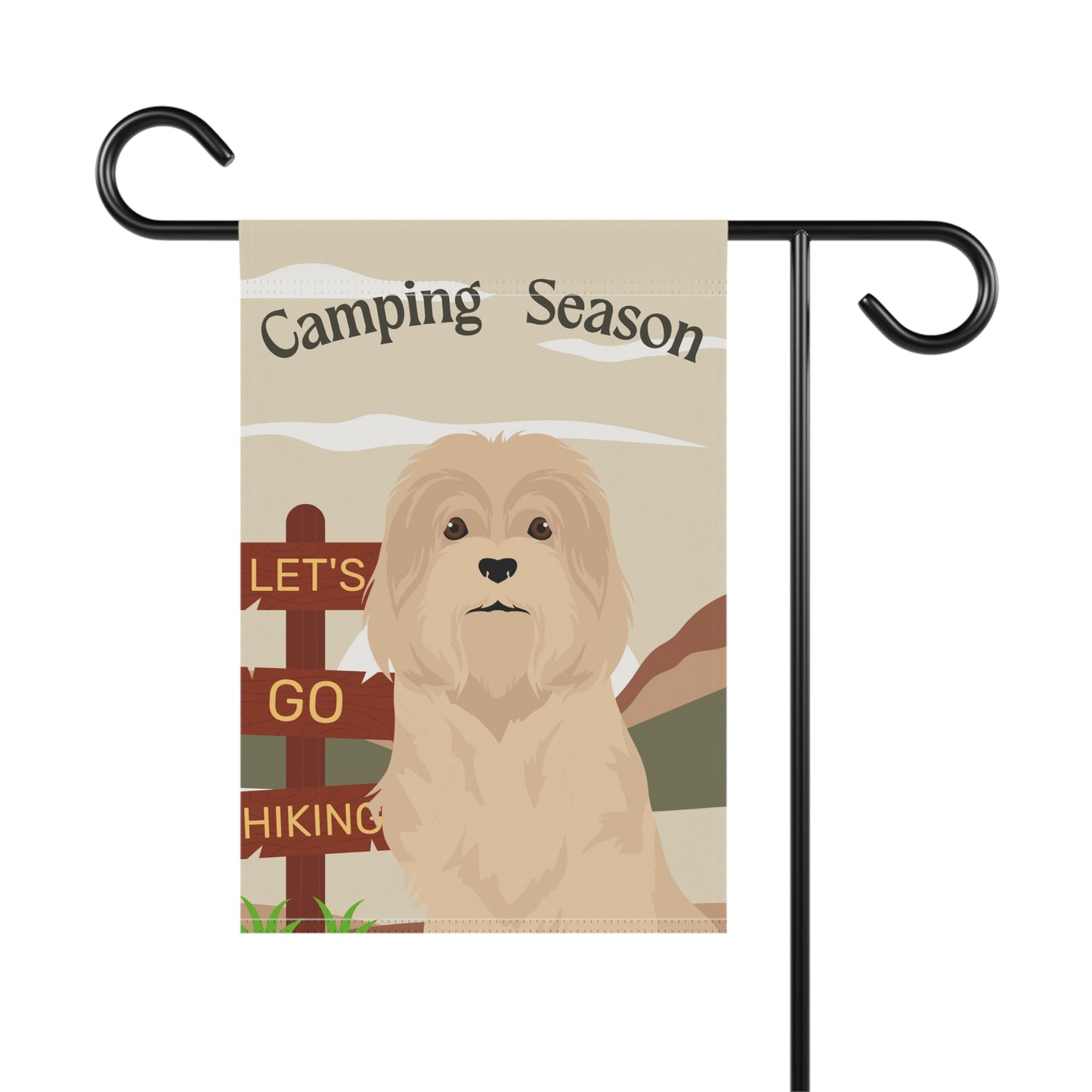 Lowchen Dog Camping Garden Flag