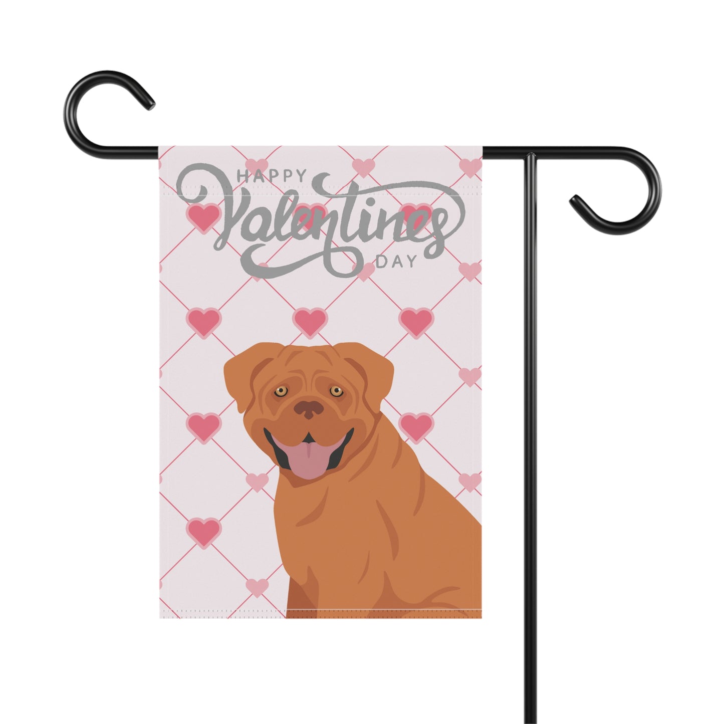 Dogue De Bordeaux Dog Valentines Day Garden Flag